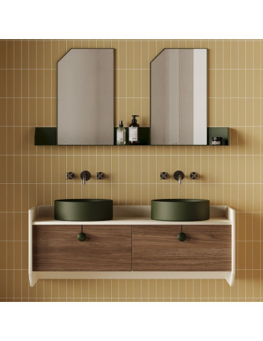 Meuble salle de bain double vasque Swing, d'EX.T DESIGN.