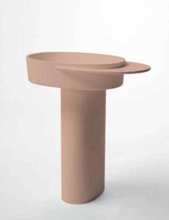 Lavabo oval sur pied PLATEAU - Solid Surface Ex.t