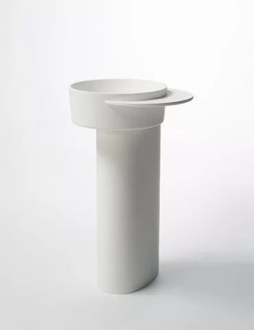 Lavabo rond sur pied PLATEAU - Solid Surface Ex.t 2