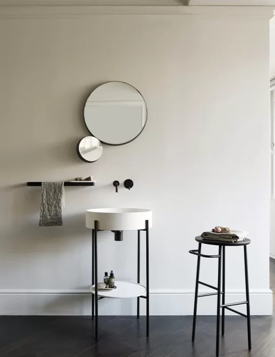 Lavabo rond sur pied métallique Stand - Ex.t DESIGN