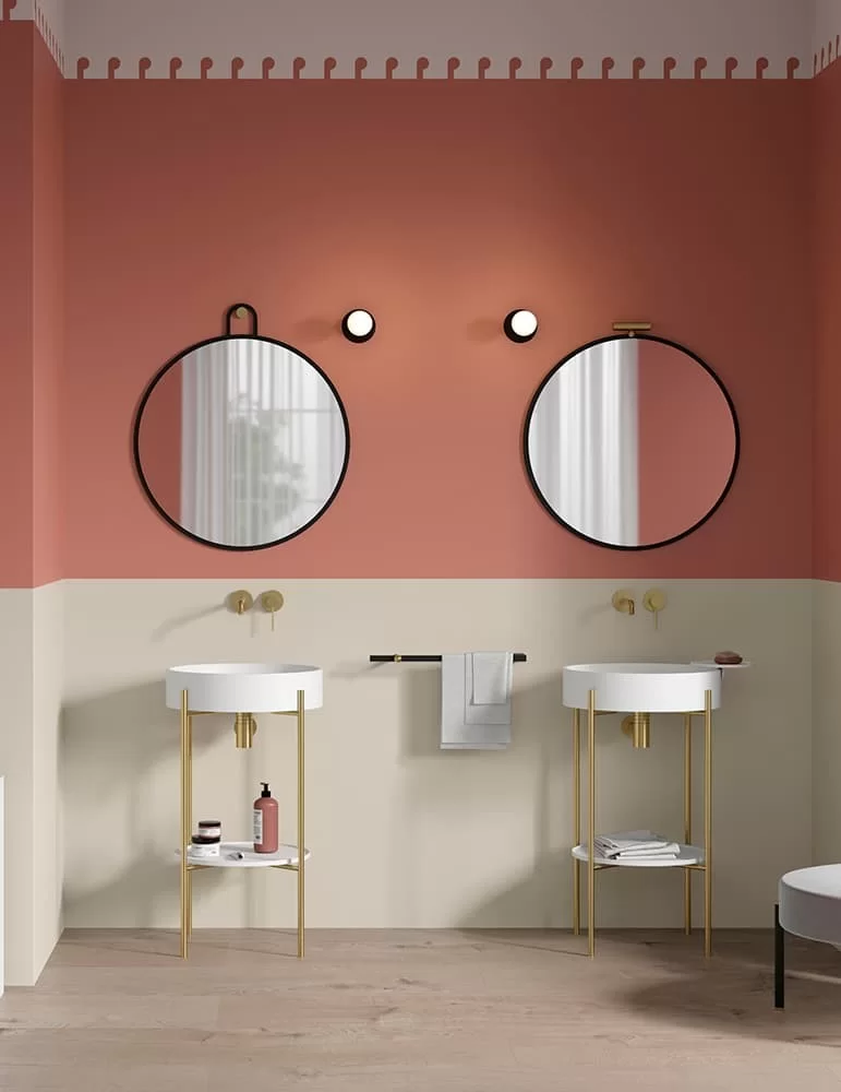 Lavabo rond sur pied métallique Stand - Ex.t DESIGN