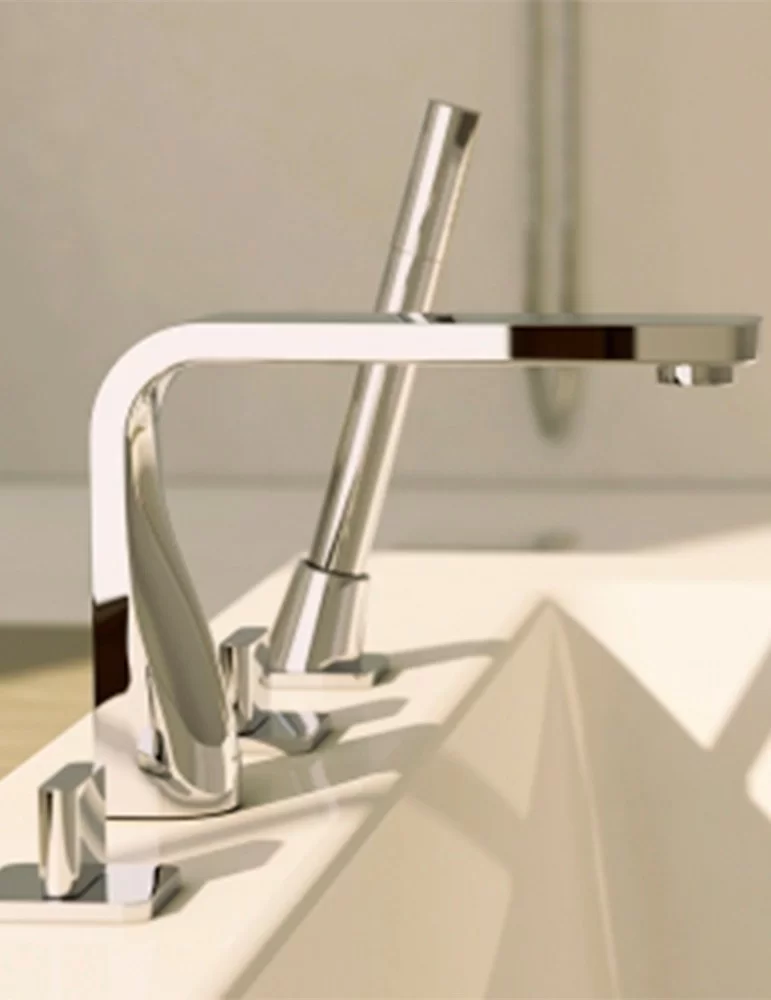 Robinetterie baignoire haut de gamme sur gorge Curvo - Mooze