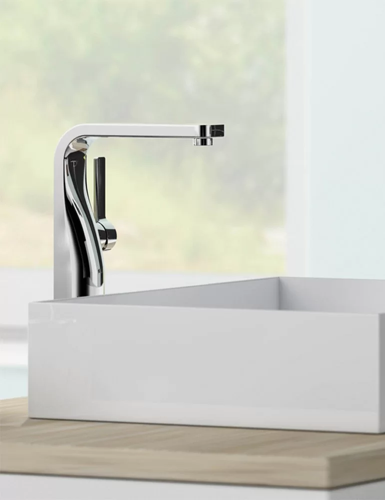 Robinet lavabo rehaussé haut de gamme Curvo - Mooze la Boutique
