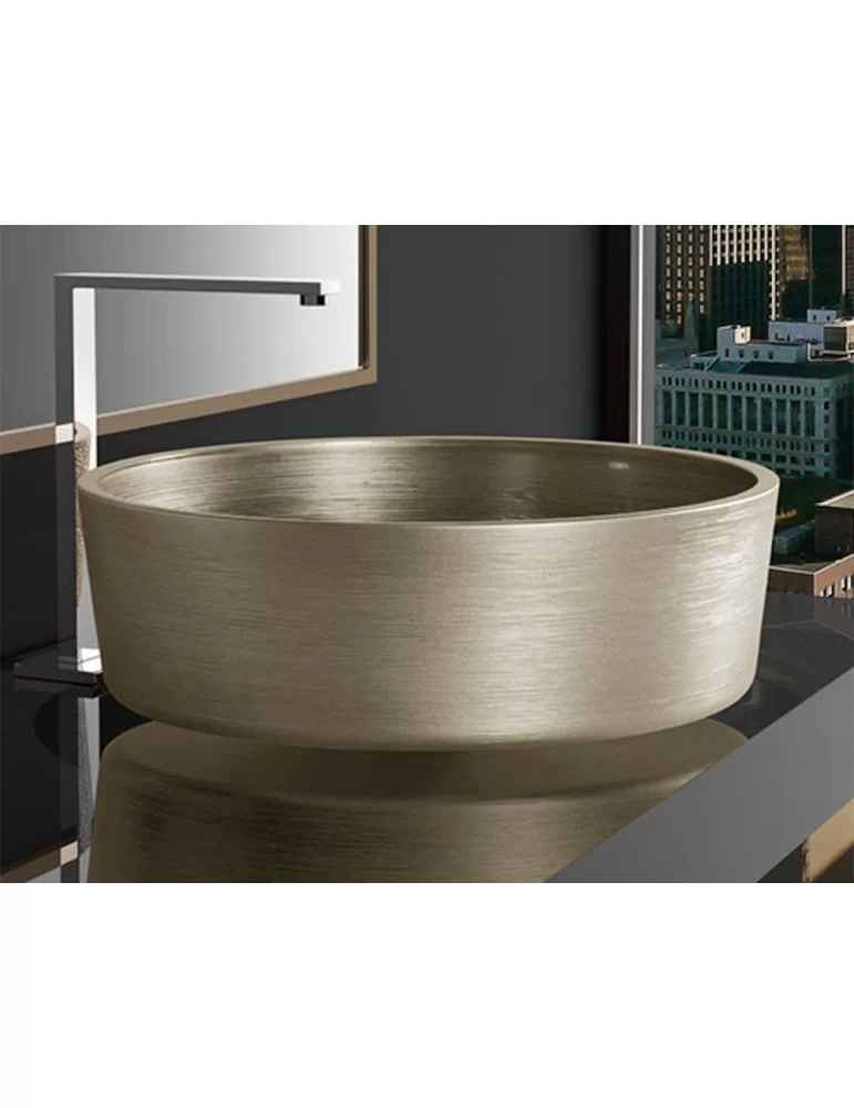 Vasque à poser en cristal de l'Atelier de Florence, Metropole Katino