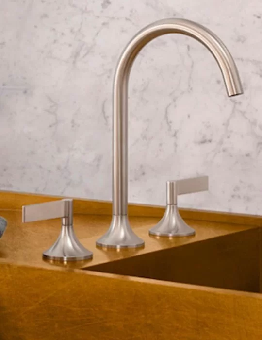 Robinet lavabo design à trois trous Vaia de Dornbracht