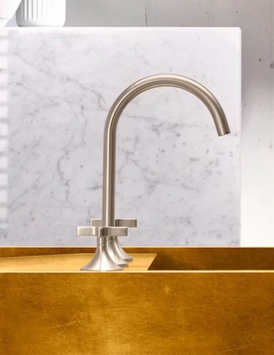 Robinet lavabo design à trois trous Vaia de Dornbracht