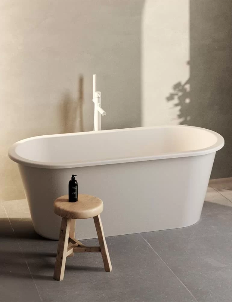 Baignoire îlot en solid surface Zeya, de Nuovvo