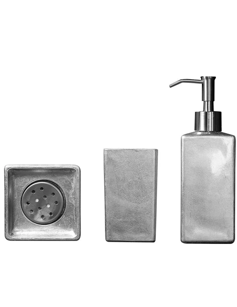 Coffret d'accessoires salle de bain Luxury. Florence Glass.