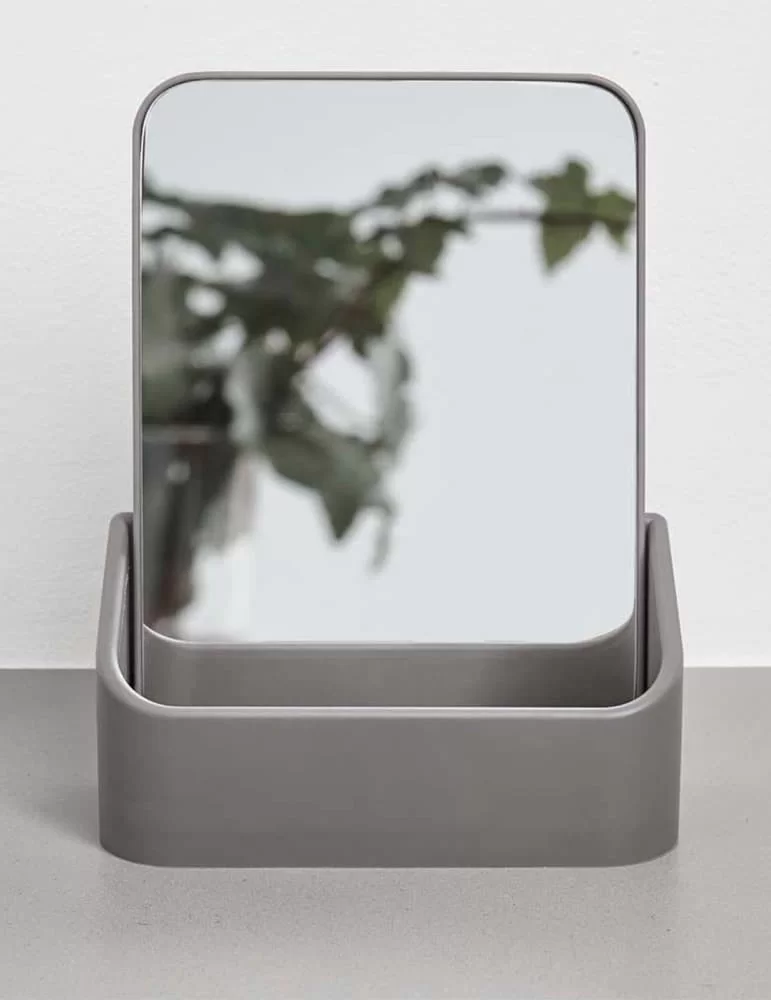 Porte-objets en gel polyuréthane avec miroir, Nora