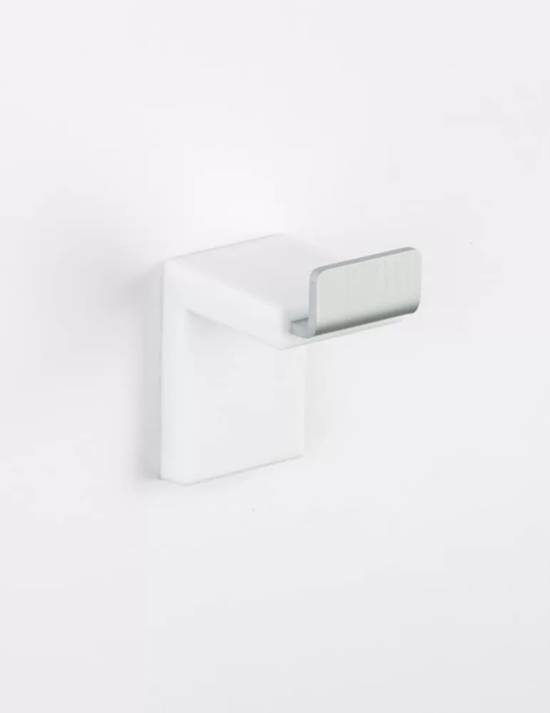 Patère en gel polyuréthane et aluminium anodisé, Inlinea Appendino