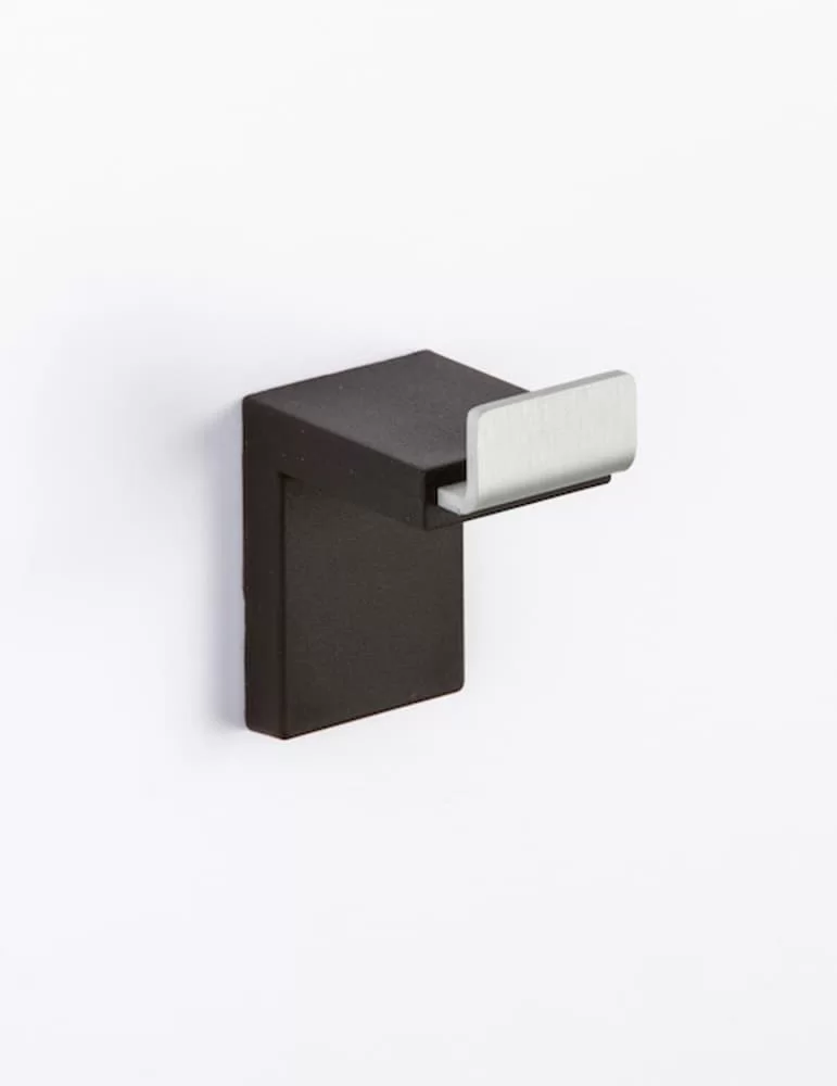 Patère en gel polyuréthane et aluminium anodisé, Inlinea Appendino