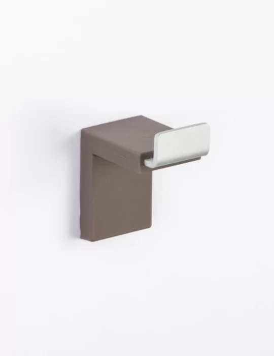 Patère en gel polyuréthane et aluminium anodisé, Inlinea Appendino