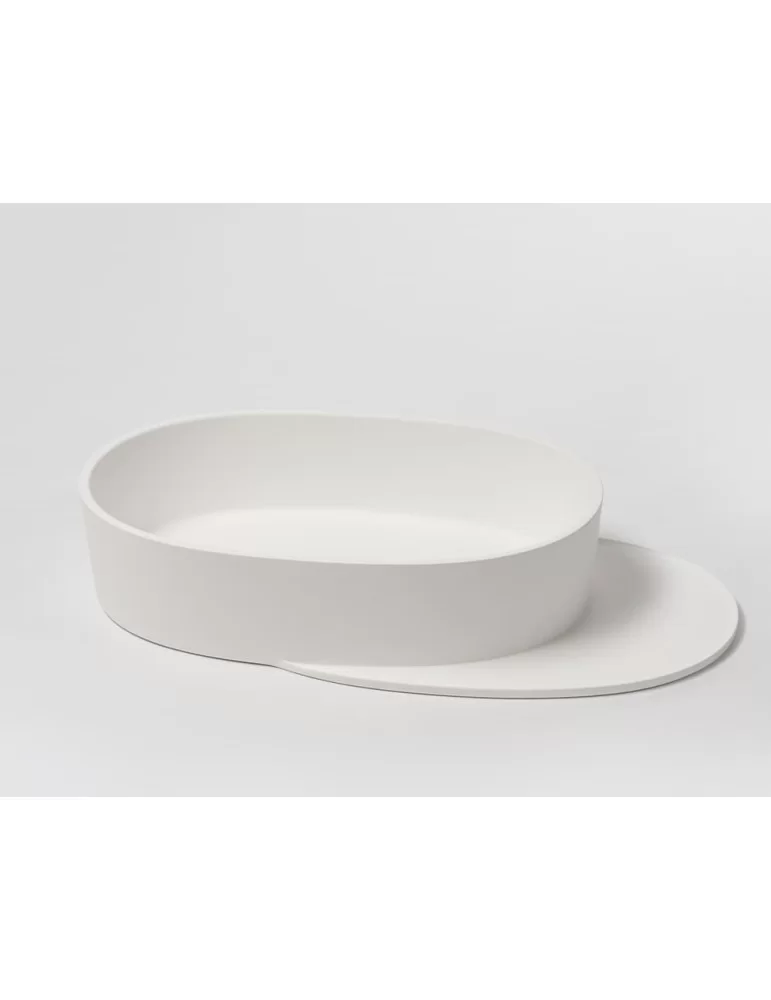 Vasque à poser ovale en solid surface, Plateau by Ex.t