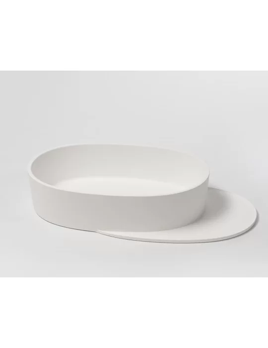 Vasque à poser ovale en solid surface, Plateau by Ex.t