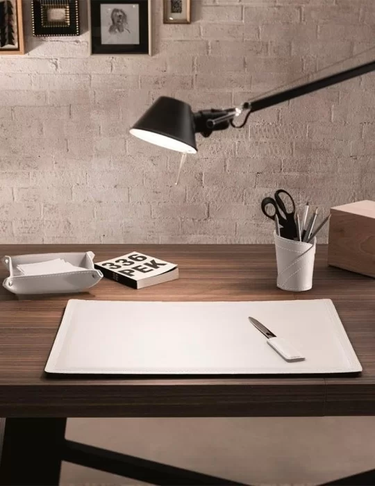 Set de bureau 4 pièces Ascanio, en cuir régénéré