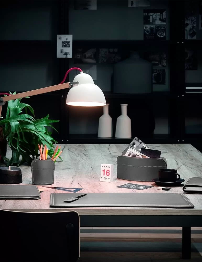 Sous-mains de bureau Brando, en cuir régénéré