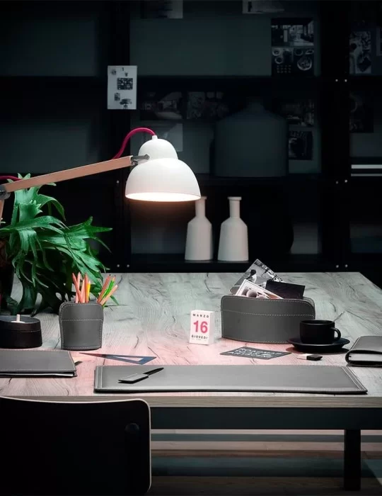 Sous-mains de bureau Brando, en cuir régénéré