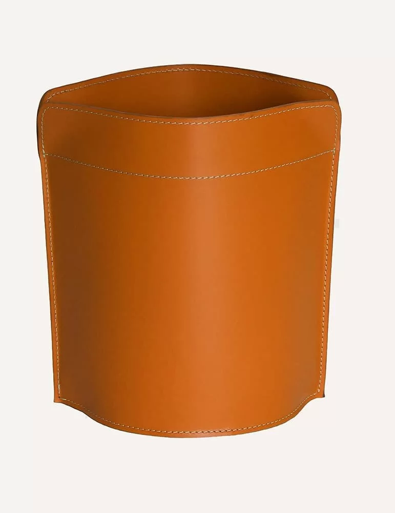 Corbeille à papier en cuir Canistro de Limac Design