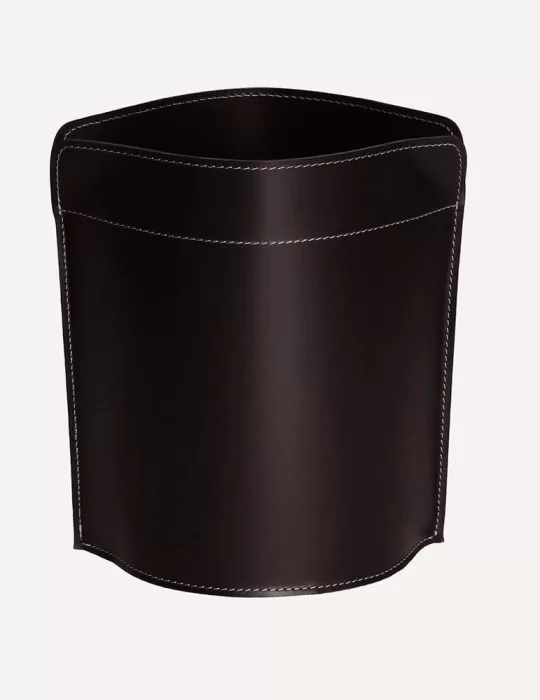 Corbeille à papier en cuir Canistro de Limac Design