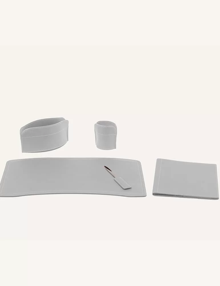 Set de bureau 5 pièces Brando, en cuir régénéré