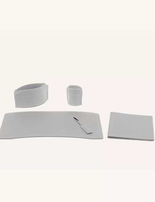 Set de bureau 5 pièces Brando, en cuir régénéré