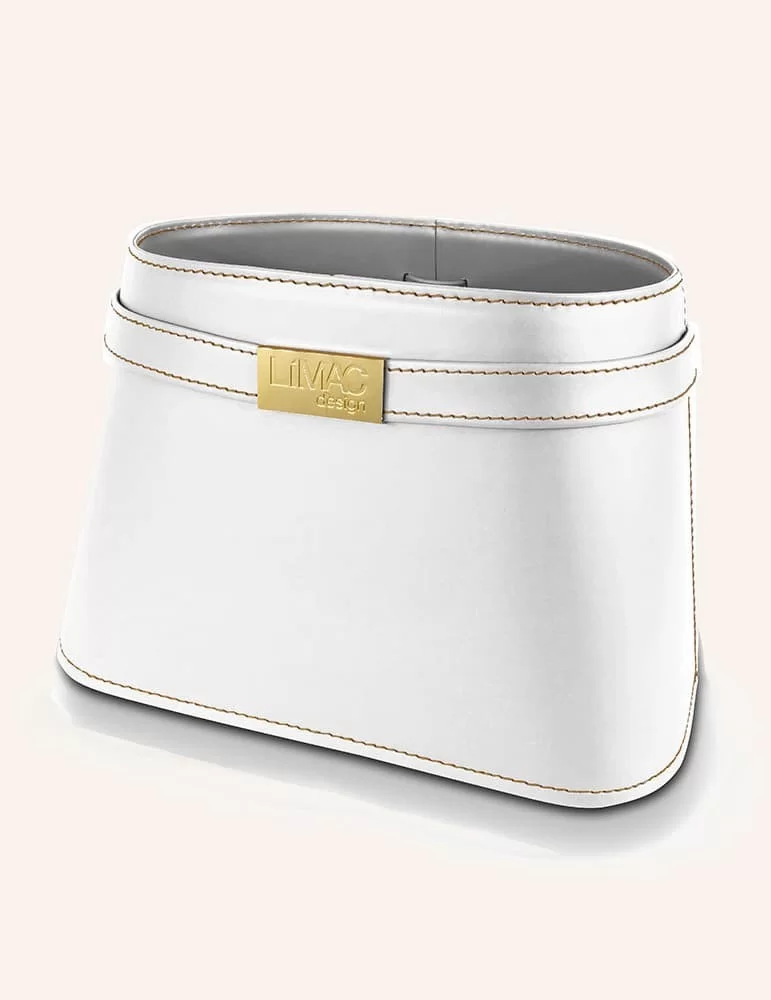 Porte-magazines en cuir Clotidie, de Limac Design