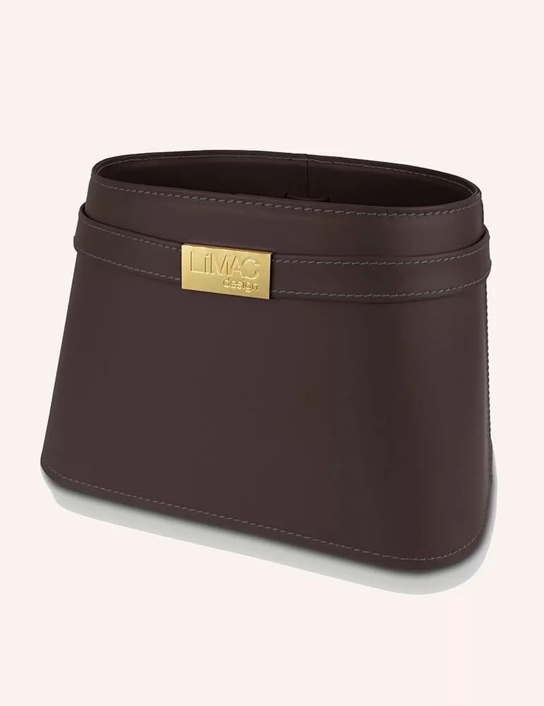 Porte-magazines en cuir Clotidie, de Limac Design