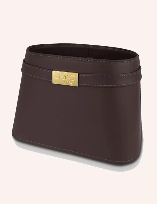 Porte-magazines en cuir Clotidie, de Limac Design