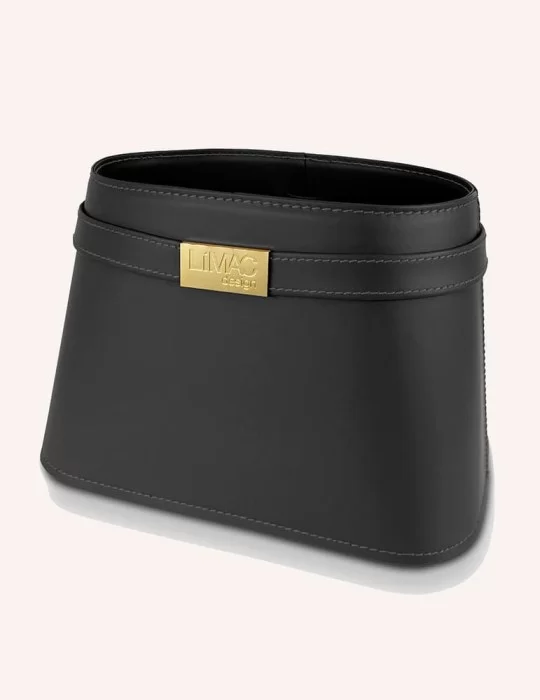 Porte-magazines en cuir Clotidie, de Limac Design