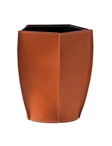 Corbeille à papier en cuir Poligono de Limac Design 2