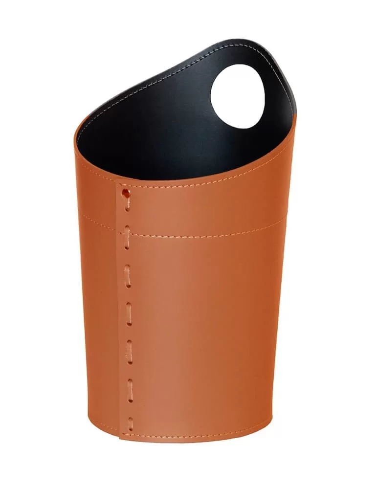 Corbeille à papier en cuir Ambrogio de Limac Design Corbeille à papier en cuir Ambrogio de Limac Design