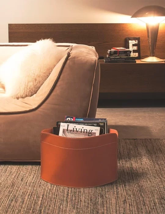 Porte magazines en cuir Giusy de Limac Design Porte magazines en cuir Giusy de Limac Design