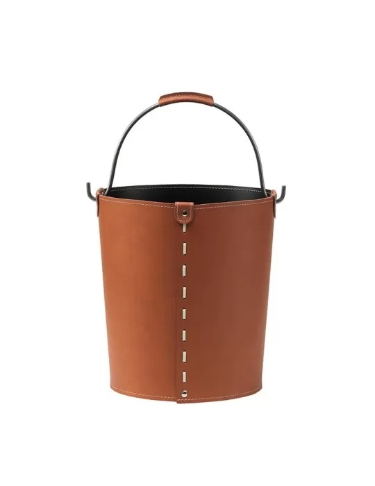 Porte-bois en cuir Vintage de Limac Design