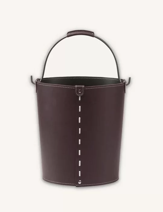 Porte-bois en cuir Vintage de Limac Design