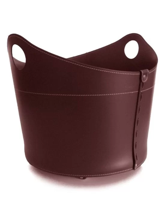 Porte-bois en cuir Cadin de Limac Design