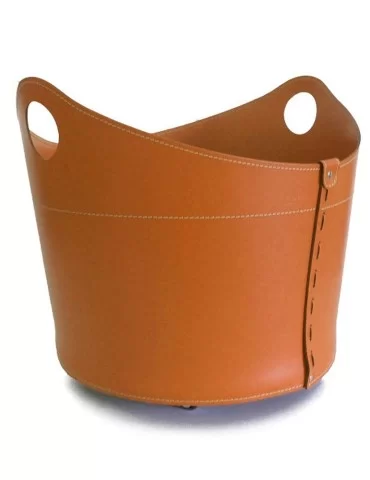 Porte-bois en cuir Cadin de Limac Design 2