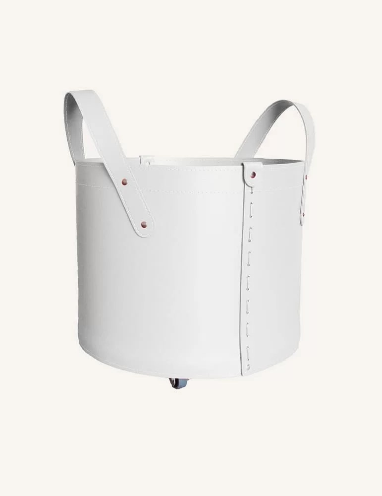 Porte-bois en cuir Tonda de Limac Design