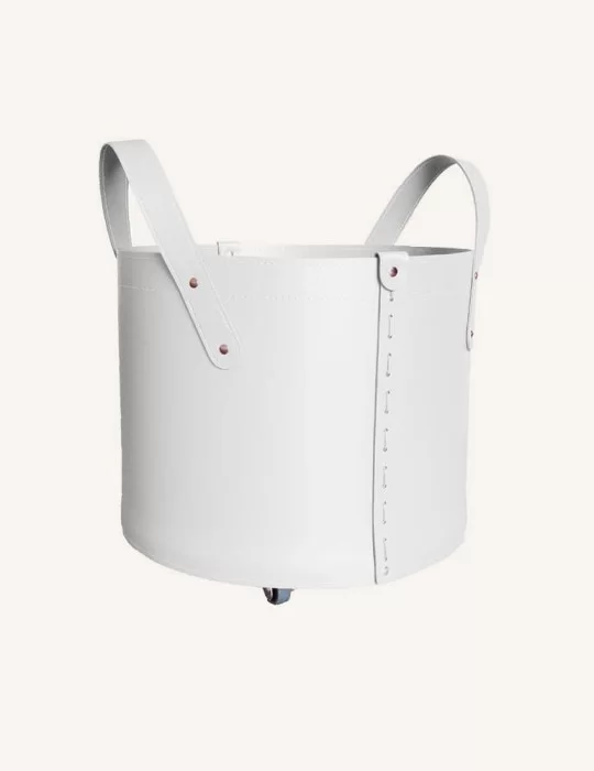 Porte-bois en cuir Tonda de Limac Design