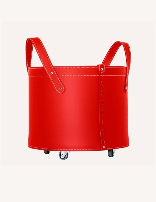 Porte-bois en cuir Tonda de Limac Design