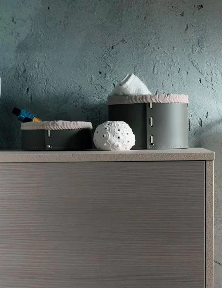 Set de 3 porte-objets en cuir Martina, by Limac Design.