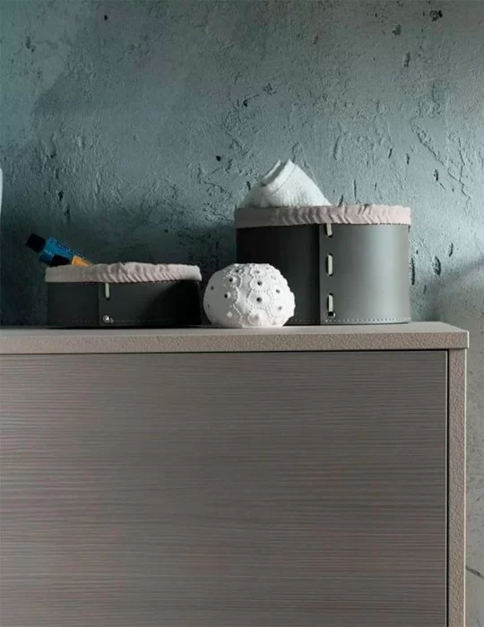 Set de 3 porte-objets en cuir Martina, by Limac Design.