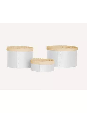 Set de 3 porte-objets en cuir Fanny, by Limac Design. 2