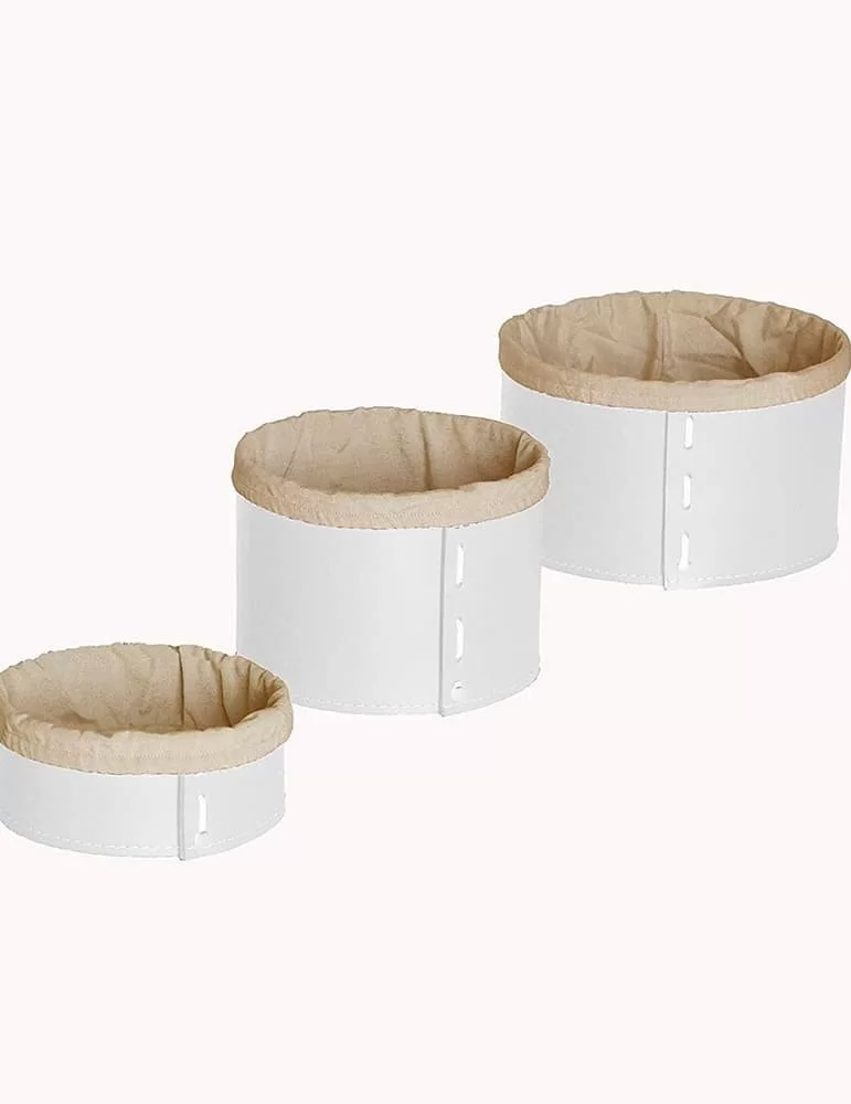 Set de 3 porte-objets en cuir Fanny, by Limac Design.
