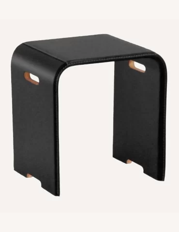Tabouret en bois revêtu de cuir Sgaby de Limac Design 2
