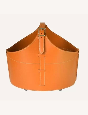 Porte-bois en cuir Fabia de Limac Design 2