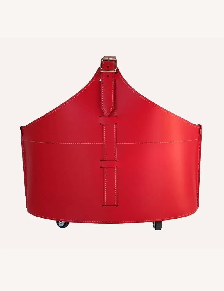 Porte-bois en cuir Fabia de Limac Design