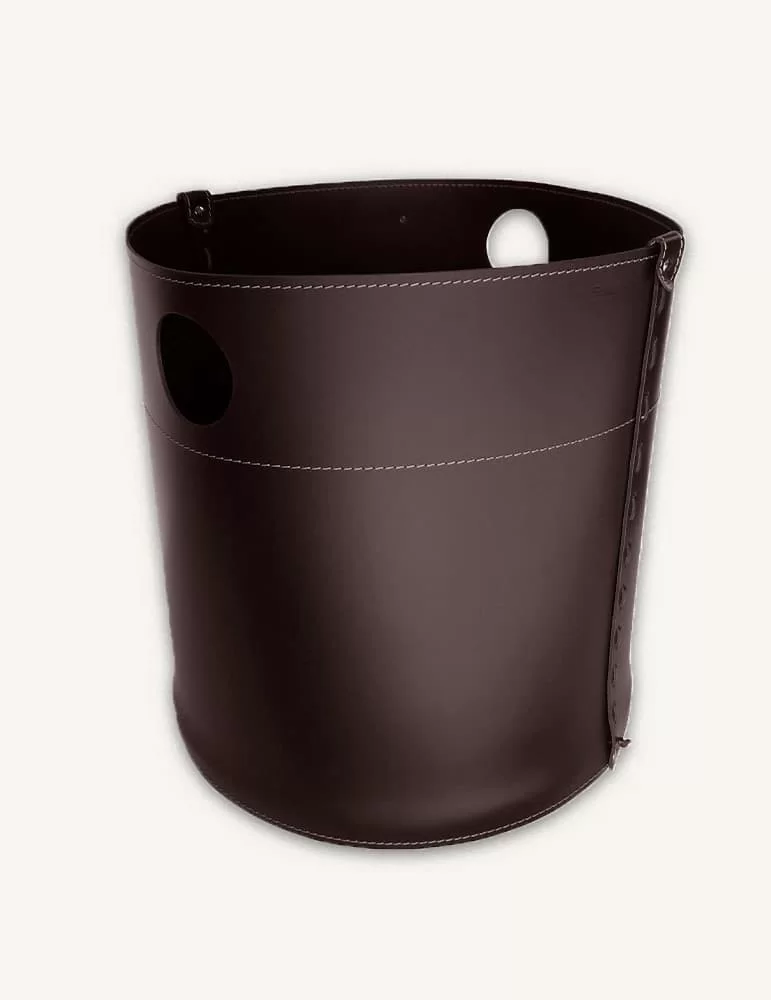 Porte-bois en cuir Giro de Limac Design