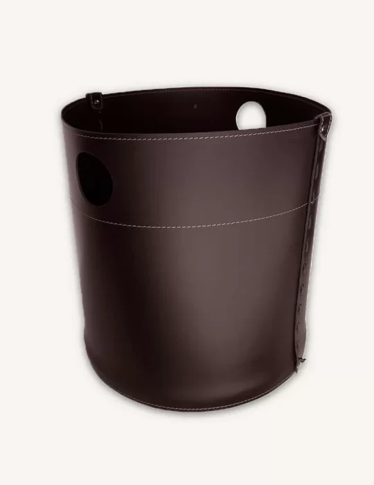 Porte-bois en cuir Giro de Limac Design