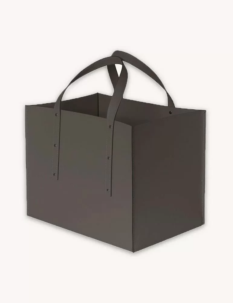 Porte-bois en cuir Maneghe de Limac Design