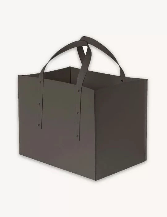 Porte-bois en cuir Maneghe de Limac Design